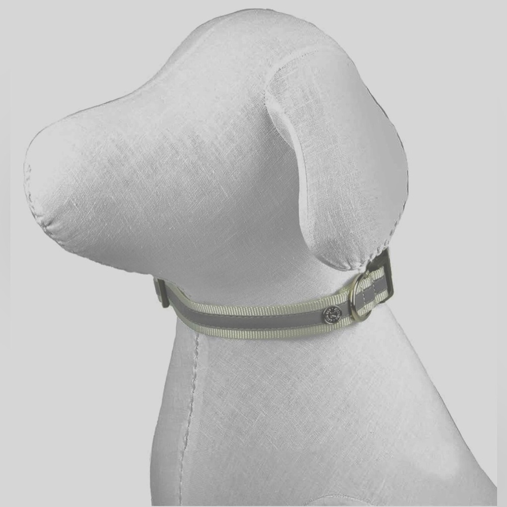 NWT [Martha Stewart] Adjustable Nylon Dog Collar in Bowtie Tan, Multiple Sizes!